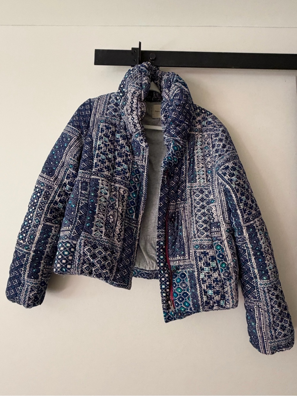 Pilcro and the Letterpress Printed Corduroy Puffer Jacket from Anthropologie